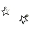 Tg-jewellery By Tamara Gervasio Women's Silver / Black Star Stud Sterling Silver Earrings