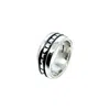 Tg-jewellery By Tamara Gervasio Women's Silver / Black The Square Band Sterling Silver Ring
