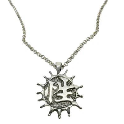 Tg-jewellery By Tamara Gervasio Women's Silver / Black Unisex Japanese Sex & Power Sign Pendant Chain In Multi