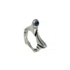 Tg-jewellery By Tamara Gervasio Women's Silver / Blue Pyramid Silver Iolite Cabochon Ring