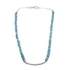Tg-jewellery By Tamara Gervasio Women's Silver / Blue Sterling Silver & Cube Turquoise Necklace In Multi