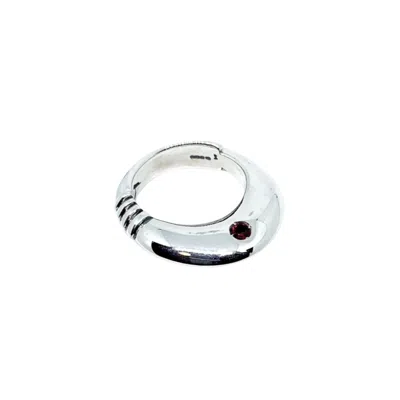 Tg-jewellery By Tamara Gervasio Women's Silver / Red Fountain Silver Ring Ruby