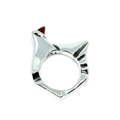 Tg-jewellery By Tamara Gervasio Women's Silver / Red Pyramid Silver Ring Garnet