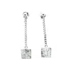 Tg-jewellery By Tamara Gervasio Women's Square Dangle Stud Sterling Silver Earrings