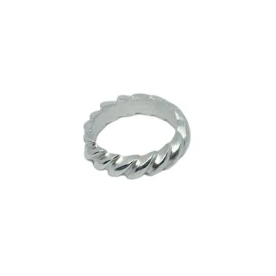 Tg-jewellery By Tamara Gervasio Women's Torciglione Silver Band Ring One Of A Kind Unisex