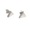 Tg-jewellery By Tamara Gervasio Women's Triangle Stud Earrings – Sterling Silver In Silver