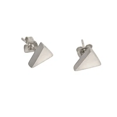 Tg-jewellery By Tamara Gervasio Women's Triangle Stud Earrings – Sterling Silver