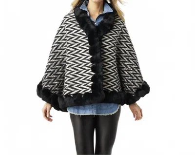 Tgbbrands Reversible Lux Cardigan In Black/cream
