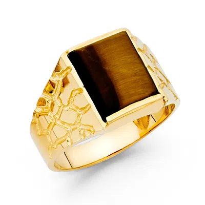 Pre-owned Tgdj 14k Yellow Gold Men's Ring