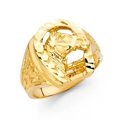 Pre-owned Tgdj 14k Yellow Gold Men's Ring