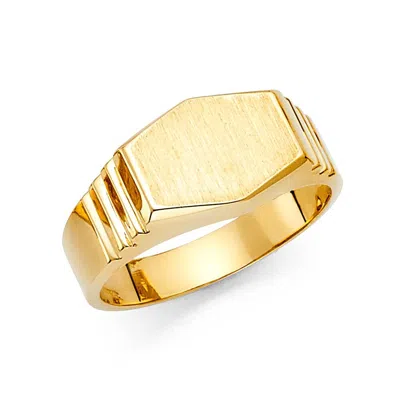 Pre-owned Tgdj 14k Yellow Gold Men's Ring