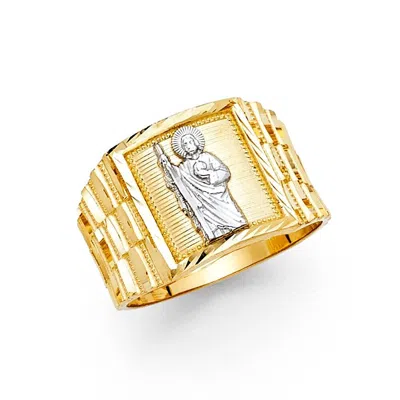 Pre-owned Tgdj 14k Yellow Gold Men's Ring