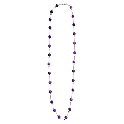 Tg-jewellery By Tamara Gervasio Women's Silver / Purple Amethyst Bead Necklace – Sterling Silver Handmade