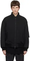Th Products Black 3d Collar Bomber Jacket In Black
