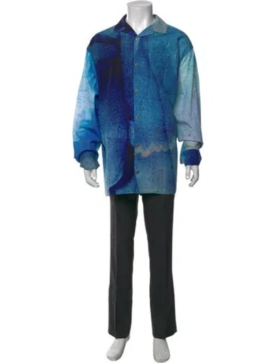 Pre-owned Th Products Printed Long Sleeve Shirt W/ Tags In Blue