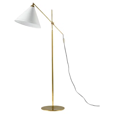 Pre-owned Th. Valentiner Floor Lamp Model 376 Designed By  For Poul Dinesen Denmark, 1960s In Sand