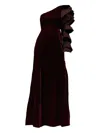 Tha Seen Velvet Ruffle-sleeve Maxi Dress In Brown