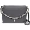 Thacker Thacker Marcella Split Gusset Crossbody Bag In Steel