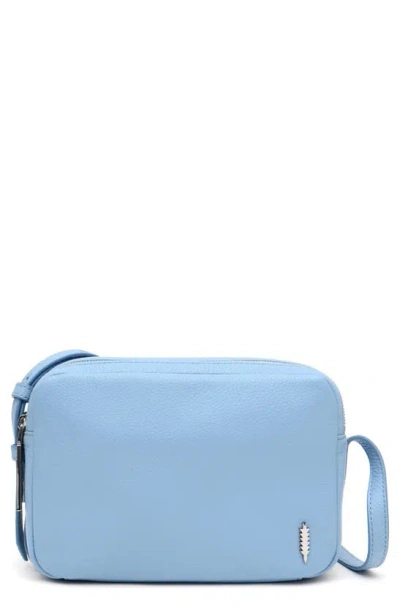 Thacker Shay Leather Camera Crossbody Bag In Blue