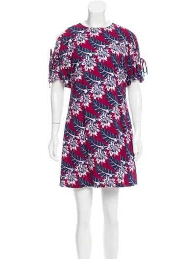 Pre-owned Thakoon Cold Shoulder Mini Dress In Burgundy
