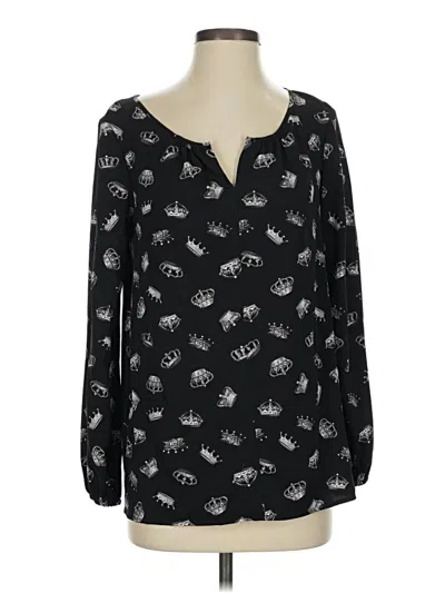 Pre-owned Thakoon Long Sleeve Blouse In Black