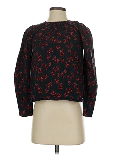 Pre-owned Thakoon Long Sleeve Blouse In Black