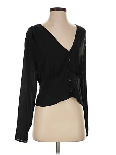 Pre-owned Thakoon Long Sleeve Blouse In Black