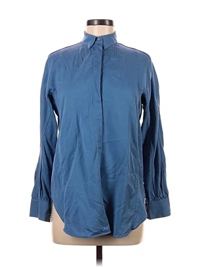 Pre-owned Thakoon Long Sleeve Blouse In Blue