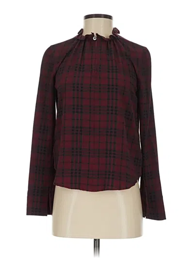 Pre-owned Thakoon Long Sleeve Blouse In Burgundy