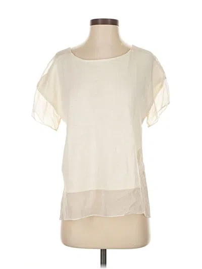 Pre-owned Thakoon Short Sleeve Top Ivory Crew Neck Tops In White