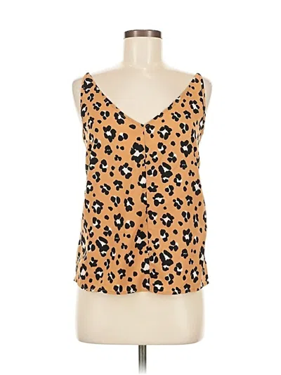 Pre-owned Thakoon Sleeveless Top Orange Leopard Print Pattern Tops