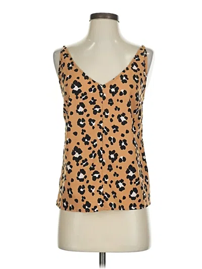 Pre-owned Thakoon Sleeveless Top Tan Sweetheart Neckline Tops