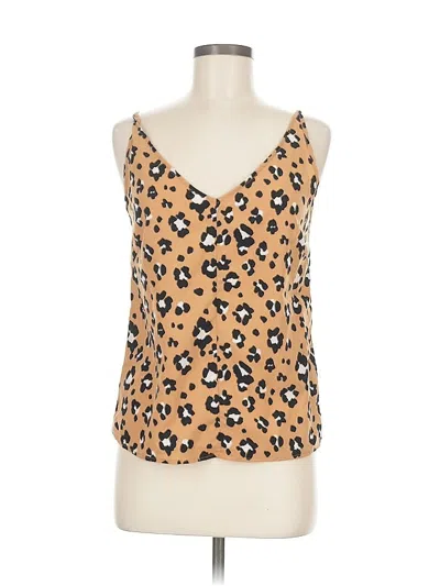 Pre-owned Thakoon Sleeveless Top Tan Sweetheart Neckline Tops In Brown