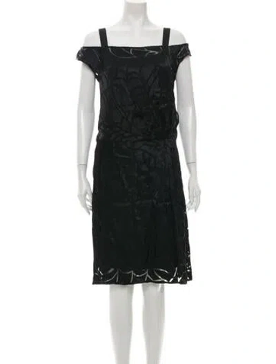 Pre-owned Thakoon Square Neckline Knee-length Dress In Black