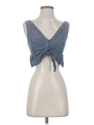 Pre-owned Thakoon Tank Top Blue Strapless Neckline Tops