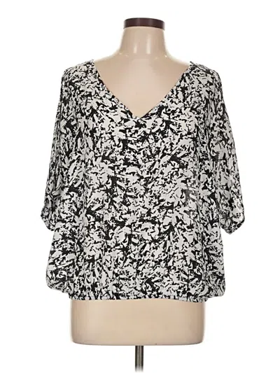 Pre-owned Thalia Sodi 3/4 Sleeve Blouse In Black