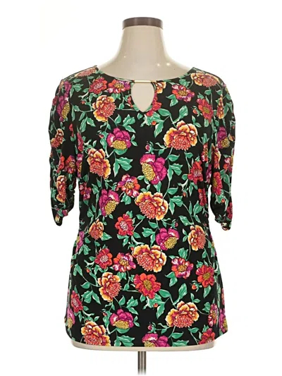 Pre-owned Thalia Sodi 3/4 Sleeve Blouse In Black