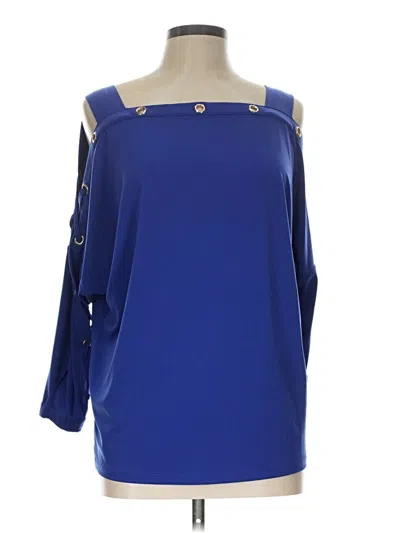 Pre-owned Thalia Sodi 3/4 Sleeve Blouse In Blue