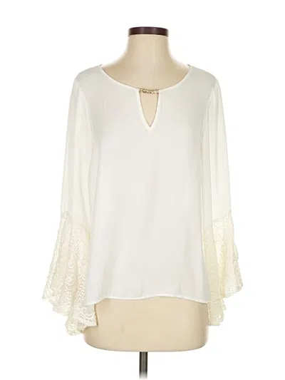 Pre-owned Thalia Sodi 3/4 Sleeve Blouse In White