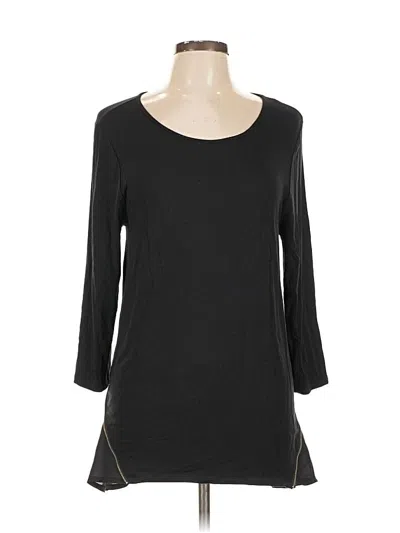 Pre-owned Thalia Sodi 3/4 Sleeve Top Black Scoop Neck Tops