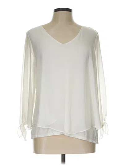 Pre-owned Thalia Sodi 3/4 Sleeve T-shirt In Ivory