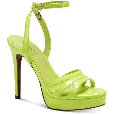 Thalia Sodi Chancy Womens Padded Insole Platform Sandals In Green
