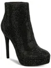Thalia Sodi Chiara Womens Rhinestone Zip Up Ankle Boots In Multi