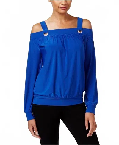 Thalia Sodi Cold Shoulder Top In Lazulite In Blue