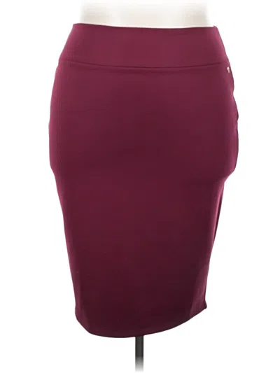 Pre-owned Thalia Sodi Formal Skirt In Burgundy
