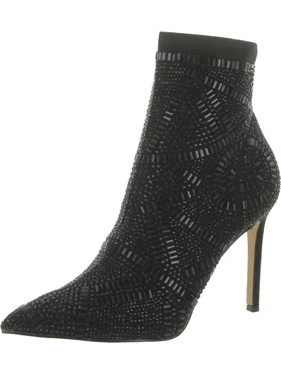 Thalia Sodi Kami Womens Embellished Pointed Toe Ankle Boots In Multi