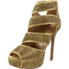 Thalia Sodi Lana Womens Jeweled Manmade Lace-up Heels