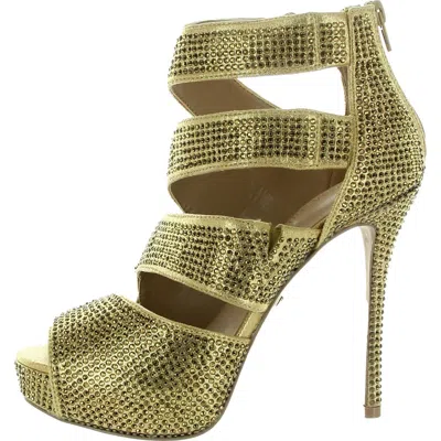 Thalia Sodi Lana Womens Strappy Manmade Pumps In Gold