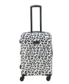 Thalia Sodi Leopard 26'' Expandable Luggage In White,black Leopard