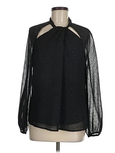 Pre-owned Thalia Sodi Long Sleeve Blouse In Black